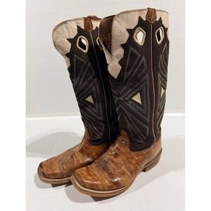 NOCONA Buckaroo - Men's 17" Palestine Tan Distressed Leather Boots NB5520 11.5EE